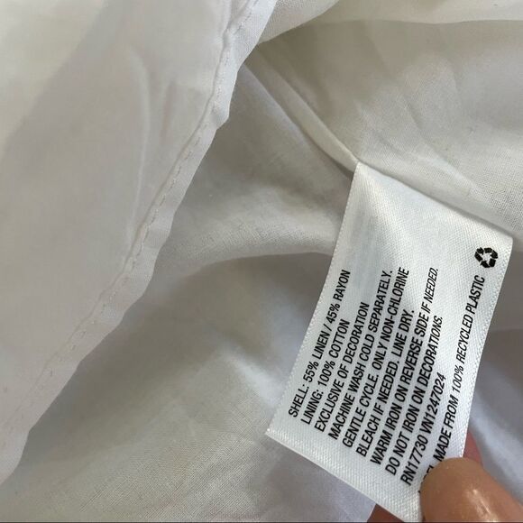 Lisa Marie Fernandez for Target Ric Rac Off The Shoulder Dress White Yellow XL - Picture 11 of 12